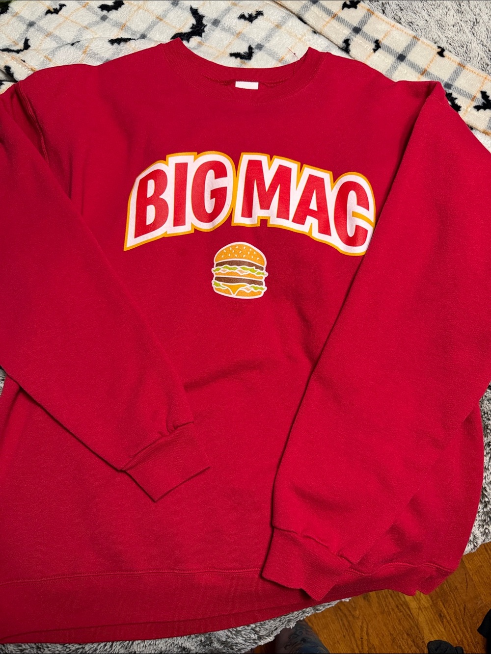 McDonald's Red 'BIG MAC' Crewneck Sweatshirt with Yellow Accent